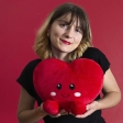 peluche coeur 25cm kawaii