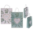 Sac Cadeau En Papier Blanc/Vert 34 Cm