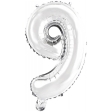 Ballon Foil Mini Chiffre 9 argent N16 pa