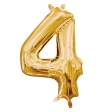 Ballon Foil Minishape Chiffre  4  Or A05