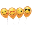 6 Ballons Smiley 75cm