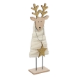 Déco renne en bois avec laine led 30cm