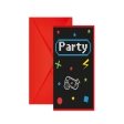 Gaming Party Invitations et enveloppes F