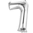 Ballon Foil MiniShape Chiffre "7" argent