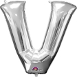 Ballon Foil Minishape Lettre "V" Argent