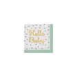 16 Serviettes Hello Baby 33 x 33 cm