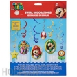 12 Deko-Spiralen Super Mario Folie / Pap