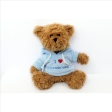 Peluche ourson avec pull bleu 15 cm