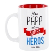 Mug ceramique "Papa est un super héros"