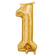 Ballon Foil MiniShape Chiffre  1  or A05