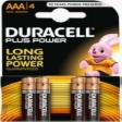 Set De 4 Piles Duracell Plus Lr03-AAA