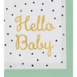 16 Serviettes Hello Baby 33 x 33 cm