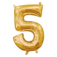 Ballon Foil Minishape Chiffre "5" Or A05