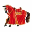 Cheval de tournoi rouge