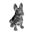 Bulldog Déco En Argent 22 Cm