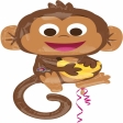 Ballon Foil Supershape  Happy Monkey , P