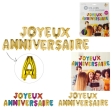 BALLON JOYEUX ANNIVERSAIRE 35CM LETTRE X