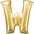 Ballon Foil Minishape Lettre "W" Or A05