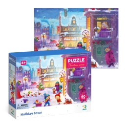 Puzzle Holiday town, 60 pieces