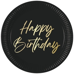 Elegant Happy Birthday Assiettes en papi