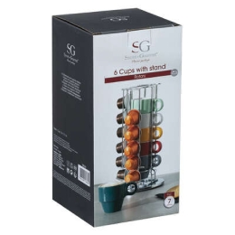 Rack de 6 tasses 5 cl + porte capsule