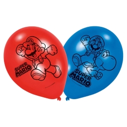 Super Mario 6 ballons latex