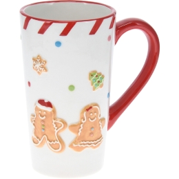 Mug de Noël Cookie15cm 2ass