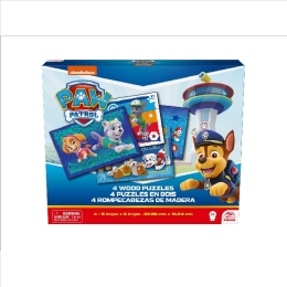 PAW Patrol – 4-pack: Wood Puzzle (1x12 p