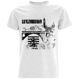 T-Shirt XXL blanc Pont "Luxembourg", arm