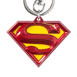 SUPERMAN LOGO METAL KEYRING