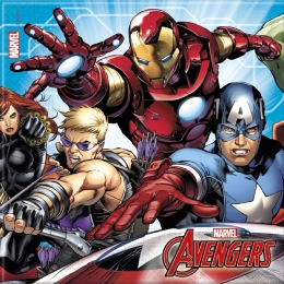 Avengers 20 Serviettes 33x33 2pli