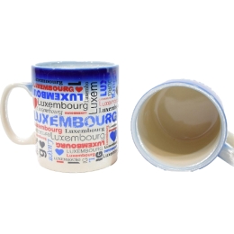 Tasse Luxembourg 1L weiß-blau