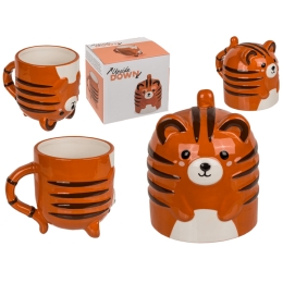 Mug, Tigre, à l'envers, env. 12 x 14 cm,