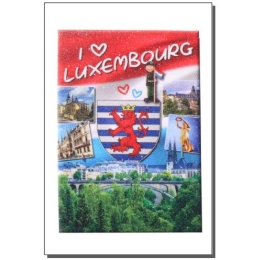 Magnet brillante i love Luxembourg