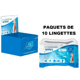 Lingettes hygi�niques 75% alcool 10 pc