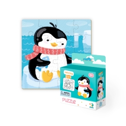 Coloring Puzzle 2 in 1 Penguin