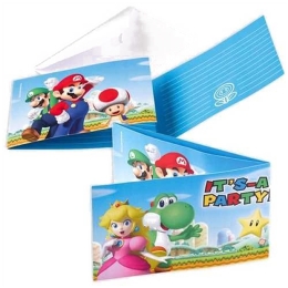 Super Mario 8 Invitations & Enveloppes