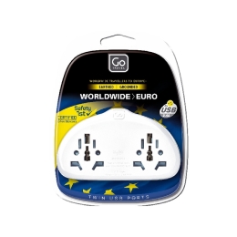 Adaptateur Duo De World Vers Eu 2Xusb