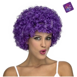 Perruque Cheveux Bouclés Mauves