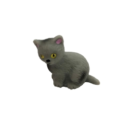 Micro chaton assis gris