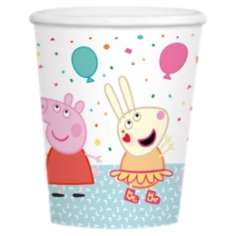 8 Gobelets Carton Peppa Pig 250 Ml