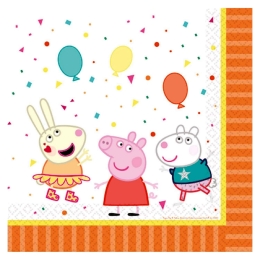 16 Serviettes de table Peppa Pig 33 x 33