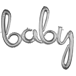 Ballon Phrase`Baby` Argenté