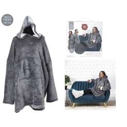 Sweat Capuche Interieur Sherpa Gris