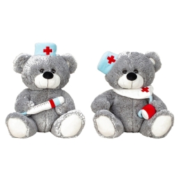 Ours Peluche Docteur + Seringue 30Cm