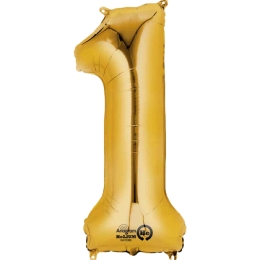 Ballon Foil MiniShape Chiffre "1" or A05