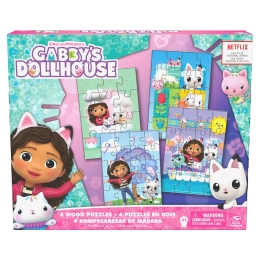 Gabby's Poppenhuis – 4-pack: Houten Puzz