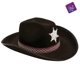 chapeau de cow-boy noir 58 cm