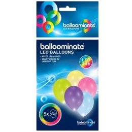 Sachet 5 ballons LED