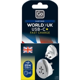World - UK USB-C Adaptor + (25W)